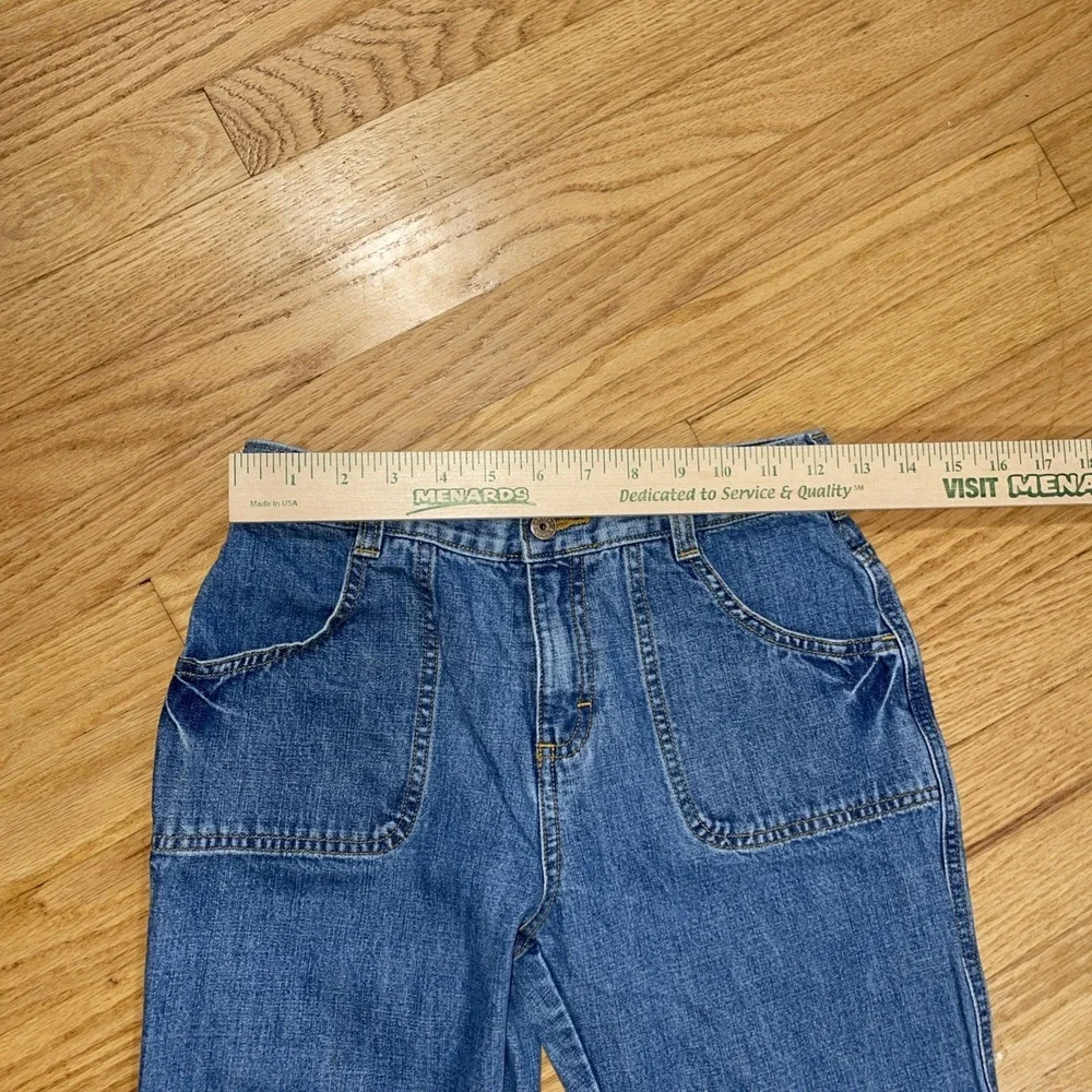 OshKosh Bgosh Girls Blue Jeans Size 14 Boot Cut Medium Wash Adjustable Waist